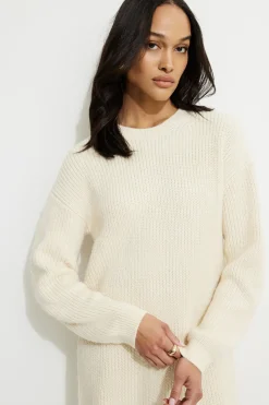 Dresses & Jumpsuits | New Dresses-Dynamite Ribbed Mini Sweater Dress White