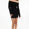 Dresses & Jumpsuits | New Dresses-Dynamite Ribbed Off Shoulder Mini Dress Black