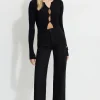 Sweaters & Cardigans-Dynamite Ribbed Peekaboo Sweater Black
