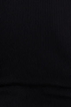 Sweaters & Cardigans-Dynamite Ribbed Peekaboo Sweater Black