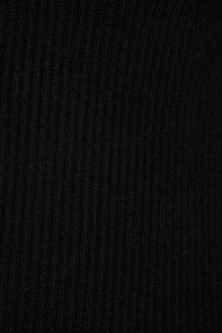 Sweaters & Cardigans | Sweaters-Dynamite Ribbed Peekaboo Tank Top Black
