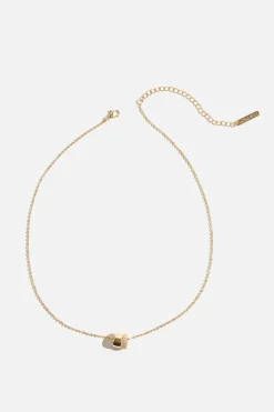 Necklaces-Dynamite Ring Charm Necklace White