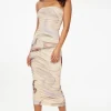 Dresses & Jumpsuits | Midi & Maxi Dresses-Dynamite Romina Ruched Midi Tube Dress PINK