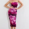 Dresses & Jumpsuits | Online Exclusives-Dynamite Romina Ruched Midi Tube Dress Purple