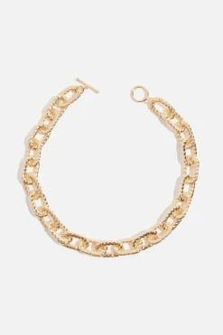 Necklaces-Dynamite Roped Chain Link Necklace Yellow