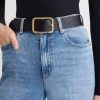 Belts-Dynamite Rounded Square Buckle Belt Black