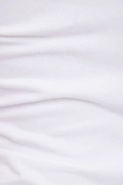 Dresses & Jumpsuits | Mini Dresses-Dynamite Ruched T-Shirt Mini Dress White