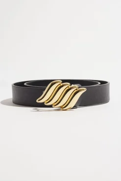 Belts-Dynamite 90's Winged Buckle Belt Black
