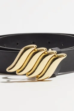 Belts-Dynamite 90's Winged Buckle Belt Black