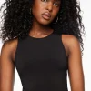 Tees & Tanks | Bodysuits-Dynamite Sabina Sculpt Muscle Bodysuit Black