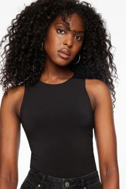 Tees & Tanks | Bodysuits-Dynamite Sabina Sculpt Muscle Bodysuit Black