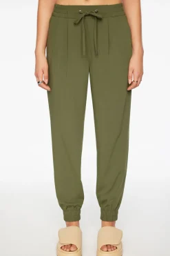 Pants | Slim Leg Pants-Dynamite Sacha Twill Jogger Pants Green