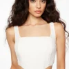 Blouses & Tops | Blouses & Tops-Dynamite Saige Lace Square Neck Corset Top White