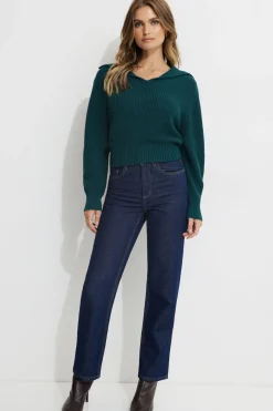 Sweaters & Cardigans | Online Exclusives-Dynamite Sailor Collar Sweater Green