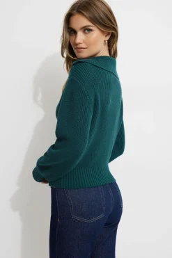 Sweaters & Cardigans | Online Exclusives-Dynamite Sailor Collar Sweater Green