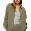 Long Sleeve Tops-Dynamite Scuba Button Up Shacket Gray