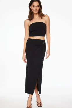 Skirts & Skorts | Skirts-Dynamite Sculpt Hardware Maxi Skirt Black