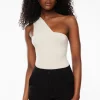 Tees & Tanks | Bodysuits-Dynamite Sculpt One Shoulder Bodysuit Brown