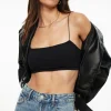 Tees & Tanks | Tees & Tanks-Dynamite Sculpt Scoop Neck Bralette Black