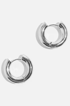 Earrings-Dynamite Seamless Mini Hoop Earrings Grey
