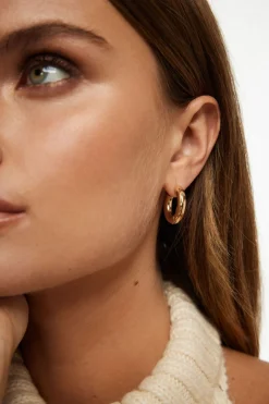 Earrings-Dynamite Seamless Mini Hoop Earrings Yellow