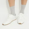 Socks & Tights-Dynamite Semi Sheer Crew Socks Gray