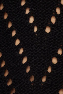 Sweaters & Cardigans | Sweaters-Dynamite Semi Sheer Pointelle Tank Top Black
