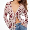 Blouses & Tops | Blouses & Tops-Dynamite Semi Sheer Ruffled Flyaway Top Burgundy