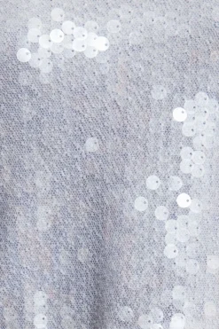 Tees & Tanks | Bestsellers-Dynamite Sequin Crewneck Top White