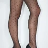 Socks & Tights-Dynamite Sheer Dotted Fishnet Tights Black