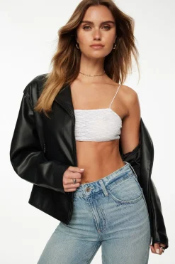 Tees & Tanks | Sleeveless Tops-Dynamite Sheer Lace Bralette White
