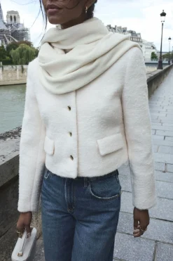 Blazers & Vests | Coats & Jackets-Dynamite Short Bouclé Blazer White