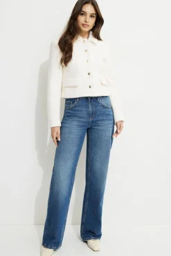Blazers & Vests | Coats & Jackets-Dynamite Short Bouclé Blazer White