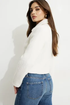 Blazers & Vests | Coats & Jackets-Dynamite Short Bouclé Blazer White