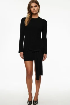 Dresses & Jumpsuits | Mini Dresses-Dynamite Side Tie Mini Dress Black