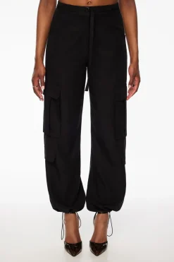 Pants | Wide Leg Pants-Dynamite Simone Cargo Pants with Belt Black