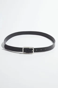 Belts-Dynamite Skinny Round Square Buckle Belt