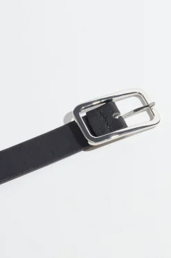 Belts-Dynamite Skinny Round Square Buckle Belt