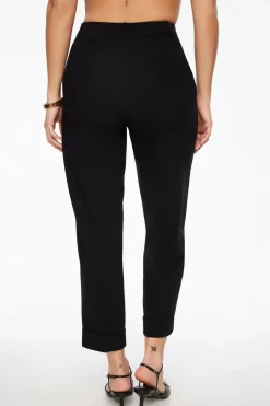 Pants | Slim Leg Pants-Dynamite Slim Cuffed Pants Black
