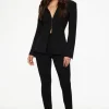 Pants | Leggings-Dynamite Slim Zip Hem Pants Black