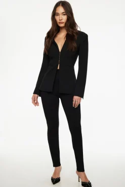 Pants | Leggings-Dynamite Slim Zip Hem Pants Black