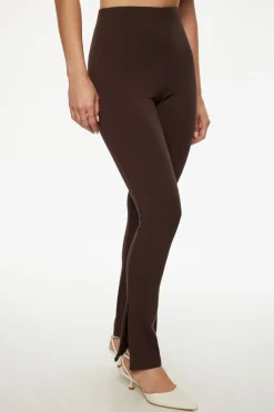 Pants | Leggings-Dynamite Slim Zip Hem Pants Brown