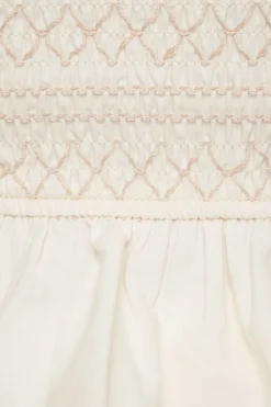 Blouses & Tops | Blouses & Tops-Dynamite Smocked Peplum Cami White
