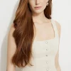 Blouses & Tops | Jeans & Denim-Dynamite Snap Front Denim Corset Top Brown