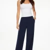 Straight Leg Pants-Dynamite Sofia Pleated Straight Leg Pants Blue