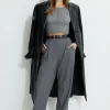 Pants | Bestsellers-Dynamite Sofia Pleated Straight Leg Pants Gray