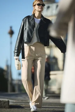 Pants | Straight Leg Pants-Dynamite Sofia Pleated Straight Leg Pants Brown