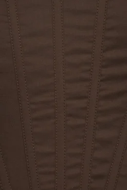 Blouses & Tops | Blouses & Tops-Dynamite Square Neck Corset Top Brown