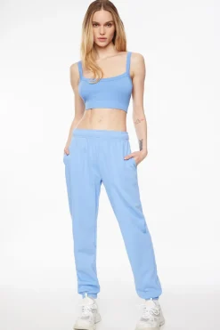Tees & Tanks | Sleeveless Tops-Dynamite Square Neck Seamless Bralette Blue