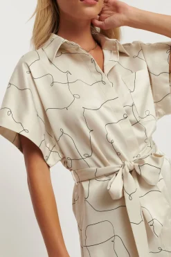 Dresses & Jumpsuits | Mini Dresses-Dynamite Stella Belted Shirt Dress